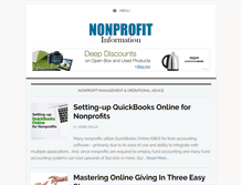 Tablet Screenshot of nonprofitinformation.com